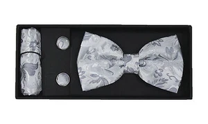 HERREN KOORDINIERTES SET DIAMOND PAPILLON MIT KNÖPFEN UND TASCHEN GRAU GEBLÜMT - Bild 1 von 3
