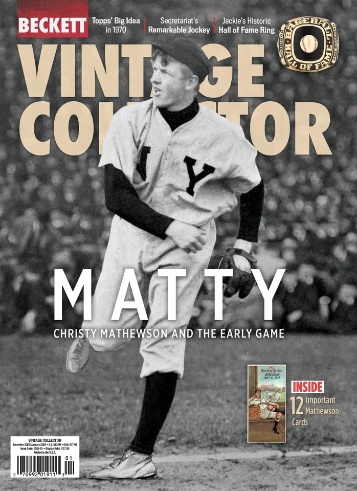 DEC JAN 2026 Beckett VINTAGE COLLECTOR Price Guide Magazine CHRISTY MATHEWSON - Image 1 of 1