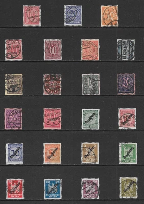 GERMANY    VARIOUS USED OFFICIAL  ISSUES   1920 - 1924   (LOT E) - Image 1 of 2
