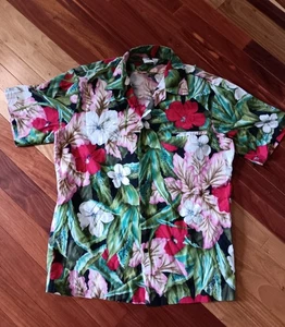 Hilo Hattie The Hawaiian Original Men's Hawaiian Shirt L Tropical Made In Hawaii - Picture 1 of 11