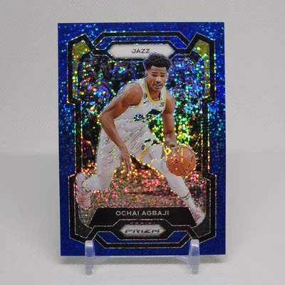 Ochai Agbaji BLUE SPARKLE /144 2023-24 Panini Prizm #92 Utah Jazz - Image 1 of 2