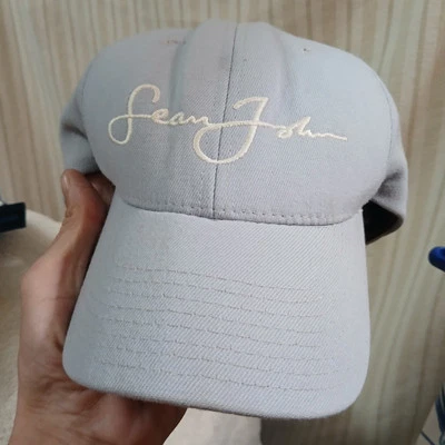 Sean John 帽子成人均码灰色白色嘻哈街头服饰拼出男式 Y2K — 第 1/4 张图片