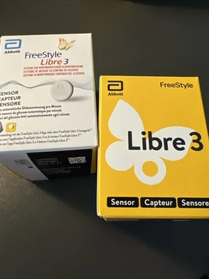 2 x Freestyle Libre 3 Sensoren *NEU* *original verpackt* MHD 12/2025 + 08/2026 - Bild 1 von 3
