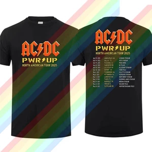 2025 New Men T Shirt Casual AC Pwr Up World Tour DC Graphic Summer Tee - Picture 1 of 6