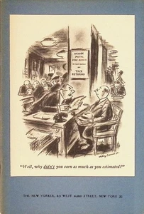 The New Yorker Advertiser Promo Booklet Vintage 1955 Tax Humor Art - Picture 1 of 6