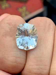 Aquamarin facettiert 11,25 ct - Unikatschliff aus Pakistan Nagar Mine - Bild 1 von 7
