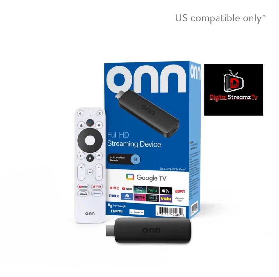Brand New - Onn Android TV 2K FHD Streaming Stick Free Ship US Compatible Only - Image 1 of 1