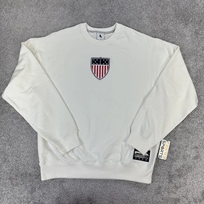 Sudadera Team USA Para Hombre Mediana Blanca Nike Olympic Cuello Redondo 1924 2024 Escudo Foto 1 de 4