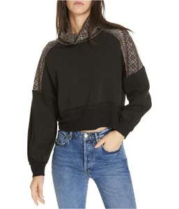 Free People Maglione Pullover Donna At The Lodge, Nero, X-Piccolo - Foto 1 di 1