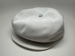 Cappello vintage Kangol Cabbie Newsboy uomo medio RARO logo tartaruga bianco tropico NUOVO - Foto 1 di 7