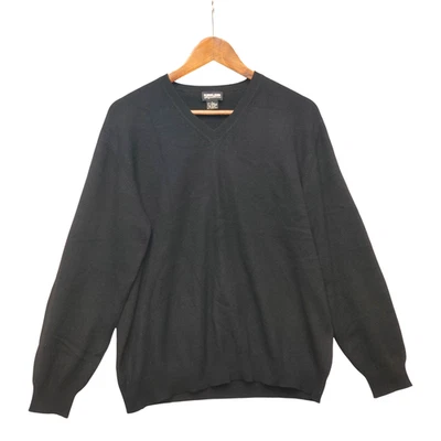 Kirkland Black 2-Ply Cashmere Quiet Luxury Basic Old  Money Sweater Womens L - Image 1 of 4