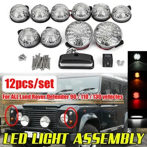 12 pièces lampe LED clignotant Set Upgrade Pour Land Rover Defender 90 110 130 - Imagen 1 de 12