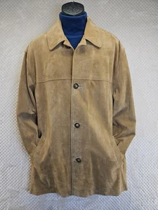 NEWPORT HARBOR Men's Suede Jack Coat Sport Blazer Tan XL Vintage Great Condition - Picture 1 of 22