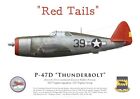 Print P-47D Thunderbolt, 1LT G. Peirson, 302 FS, 332 FG "Red Tails" (by G.Marie)