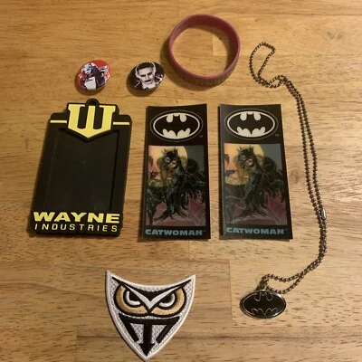 8 Batman Bruce Wayne Industries Lanyard ID Badge Holder Joker Harley Quinn Lot - Image 1 of 4