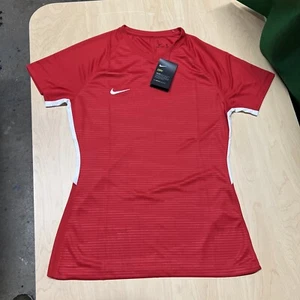 Nike Women’s Dri-Fit Strike Red Soccer Jersey Top Size M 894495-657 Nwt - Picture 1 of 5