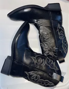 Frye and Co Vegan Leather Side Zip Western Cowgirl Cowboystiefel Jugend Gr. 4 - Bild 1 von 9