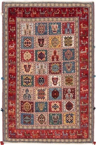 Nimbaft Alfombra Persa Hecha a Mano 126x82 cm-Nomadic Oriente Carpet Alfombra - Picture 1 of 10