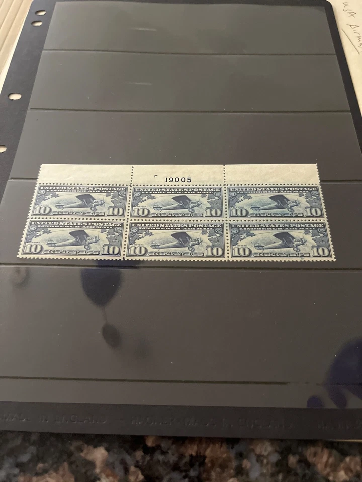 usa airmail stamps-C10 plate block (mint never hinged) - Image 1 of 1