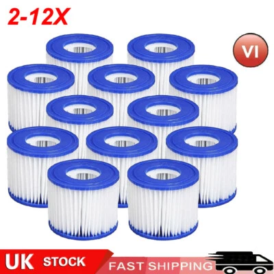 2-12Pcs For Bestway Lazy Lay-Z-Spa Filters VI Cartridge Hot Tub Swimming Pool UK - Image 1 of 4