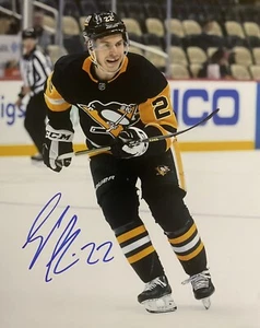 Samuel POULIN Signed 8x10 Photo! PITTSBURGH PENGUINS ! W/COA - Foto 1 di 2