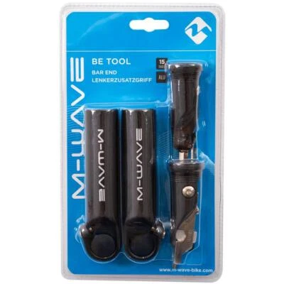 M-Wave Alu Lenker Hörnchen Bar Ends mit Werkzeug Multi tool integriert - Bild 1 von 4