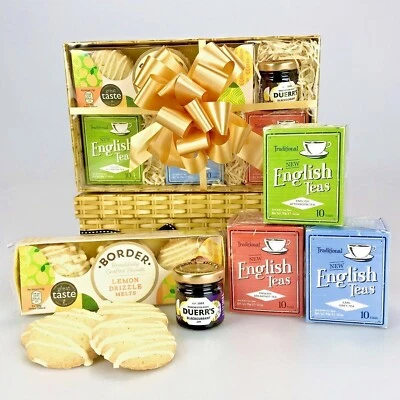 GIFTHAMPERZ Tea Lovers Food Hamper Box Selection Biscuits Thank Get Well Christmas gift