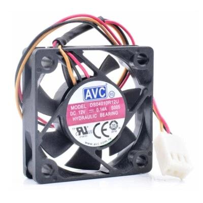 AVC DS04010R12U 4010 4CM 40mm fan 12V 0.14A 3pin cooling fan - Image 1 of 3