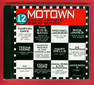 Motown Great Artists &12 Great Songs - Gaye, Temptations Ross & More 1995 NEW CD - Picture 1 of 2