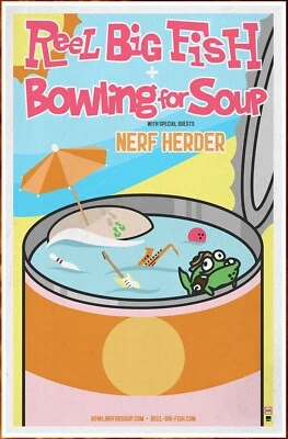 REEL BIG FISH | BOWLING FOR SOUP Tour 2019 Ltd Ed RARE Poster +BONUS Punk Poster - Image 1 of 2