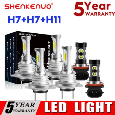 For Mercedes-Benz E350 E320 E550 -6x 6000K LED Headlight + Fog Light Bulbs Kit - Image 1 of 4