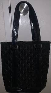 Authentic Marc By Marc Jacobs Quilted shape Black PVC Leather Hand Shoulder Bag - Picture 1 of 8