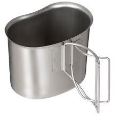 MAX US Canteen Cup Stainless Steel Foldable Handles Camp Mess Tin
