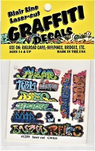 N Scale Blair Line 1259 Graffiti Decals Mega Set #10 (11) pcs - Picture 1 of 2