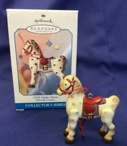 1998 Hallmark "1939 Mobo Horse" (Sidewalk Cruisers) Cast Metal Ornament NIB - Picture 1 of 9