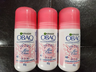 3 OBAO GARNIER ANTIPERSPIRANT MISS OBAO ANGEL NO ALCOHOL FRESH  2.3 OZ EACH 65 G - Image 1 of 2