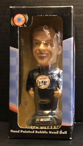 Rusty Wallace - Hand Painted Bobble Head - NASCAR Bobble Dobble - 2001 - New Cover