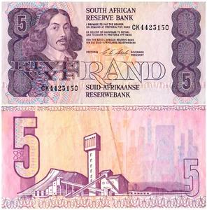 South Africa 5 Rand P#119e (1978-94) Suid-Afrikaanse Reserwebank VF - Picture 1 of 1
