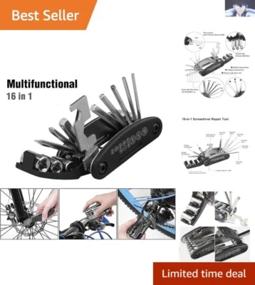 Fahrrad Multitool Funktionswerkzeug Reparatur 16in1 faltbar E-Bike Wohnmobil - Bild 1 von 4