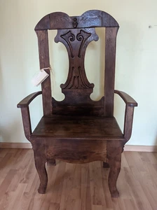 Beichtstuhl Kirchenstuhl Biedermeier um 1850 aus Eiche mit Fach antike RARITÄT - Bild 1 von 7