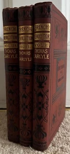 FRENCH REVOLUTION - ALL THREE VOLUMES BY THOMAS CARLYLE (CHAPMAN & HALL (LTD) - Picture 1 of 6