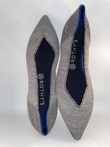 Rothy's Point Heather Gris Mujer Zapatos Planos Mocasines Deslizantes Talla 11 Nuevos - Imagen 1 de 1
