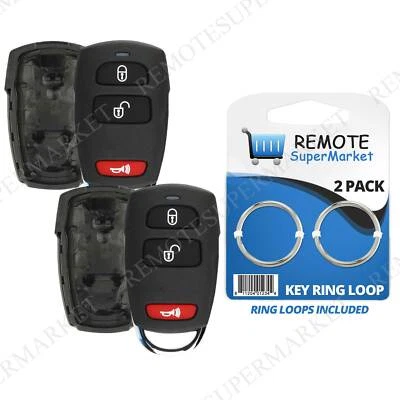 2 Remote Shell Case Cover For 2007 2008 2009 Hyundai Entourage Car Key Fob Foto 1 de 4