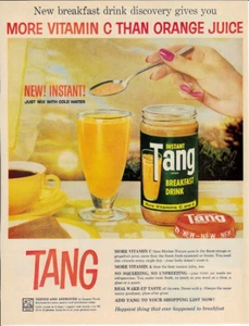 1959 TANG Breakfast Drink Instant Astronauts Orange Juice Vintage Print Ad - Bild 1 von 1