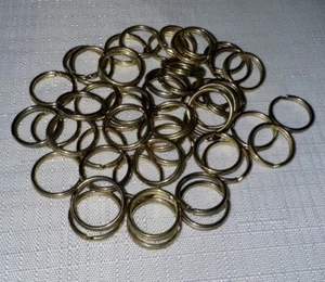 3/4" Key Ring Split Ring Key Chain - Gold Toned 50 Pieces - Picture 1 of 2
