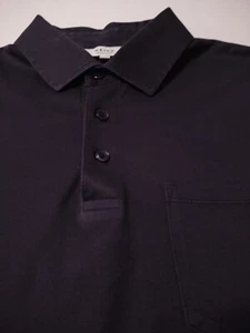 REISS Camicia Uomo Stile POLO 100% Cotone (M) LUCIDA Blu Scuro Manica Corta - Foto 1 di 5