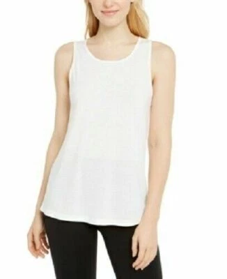 Ideology Top Tank Mesh V Back Shirt Athletic Gym White Sz S NEW NWT 466 - Image 1 of 2