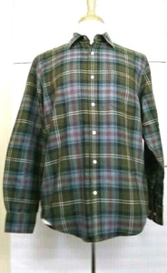 Lincs DC & Company Shirt Jacket Mens Size M MultiColor Plaid Check Elbow Pads - Picture 1 of 8