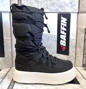 Baffin Women's Geneva Black and White Winter Platform Boots New in Box - Picture 1 of 6