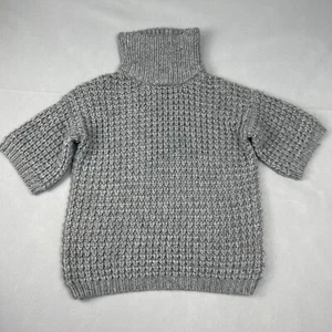 Tracy Reese Sweater Womens XS Gray Fisherman Knit Turtleneck Alpaca Wool Blend - Picture 1 of 17